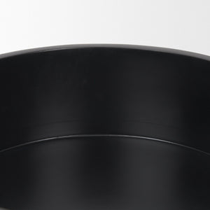 Mercana Kadara Elegant Solid Mango Wood Bowl - Versatile Centerpiece for Serving and Home Decor Black Wood 70939