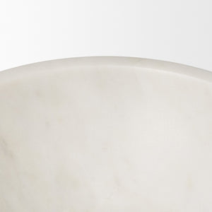 Mercana Katora Premium Marble Bowl - Elegant Décor Accent for Home or Office, Perfect for Serving or Display White Marble | Large 70940
