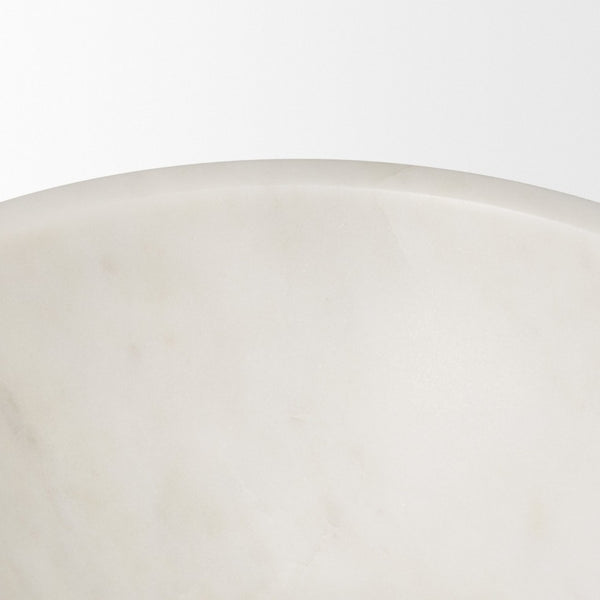 Mercana Katora Premium Marble Bowl - Elegant Décor Accent for Home or Office, Perfect for Serving or Display White Marble | Large 70940