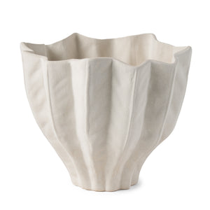 Mercana Daria Textured White Sculptural Ceramic Bowl 70968