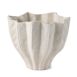 Daria Textured White Sculptural Ceramic Bowl