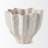 Mercana Daria Textured White Sculptural Ceramic Bowl 70968