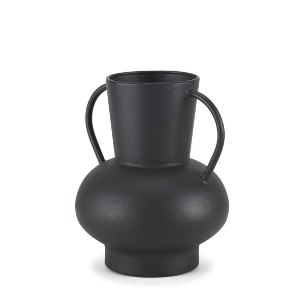 Mercana Tasya Elegant Matte Metal Vase – Modern Minimalist Accent for Dried Florals in Contemporary Decor Black Metal | Small 70943