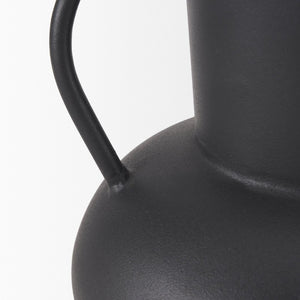 Mercana Tasya Elegant Matte Metal Vase – Modern Minimalist Accent for Dried Florals in Contemporary Decor Black Metal | Small 70943
