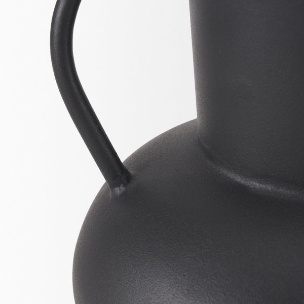 Mercana Tasya Elegant Matte Metal Vase – Modern Minimalist Accent for Dried Florals in Contemporary Decor Black Metal | Small 70943