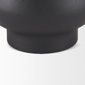 Mercana Tasya Elegant Matte Metal Vase – Modern Minimalist Accent for Dried Florals in Contemporary Decor Black Metal | Small 70943