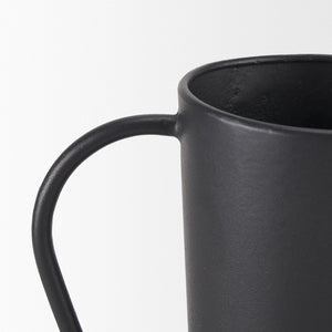 Mercana Tasya Elegant Matte Metal Vase – Modern Minimalist Accent for Dried Florals in Contemporary Decor Black Metal | Large 70944