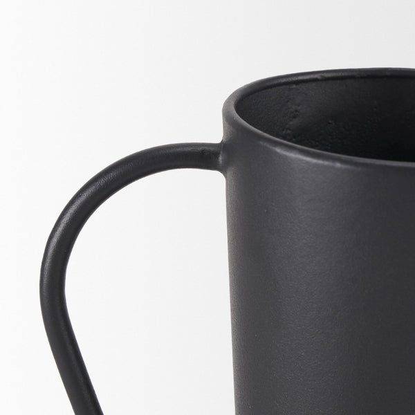 Mercana Tasya Elegant Matte Metal Vase – Modern Minimalist Accent for Dried Florals in Contemporary Decor Black Metal | Large 70944