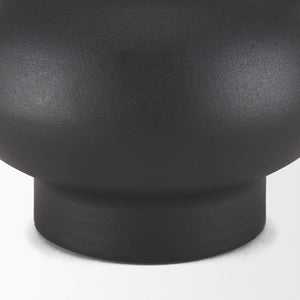 Mercana Tasya Elegant Matte Metal Vase – Modern Minimalist Accent for Dried Florals in Contemporary Decor Black Metal | Large 70944