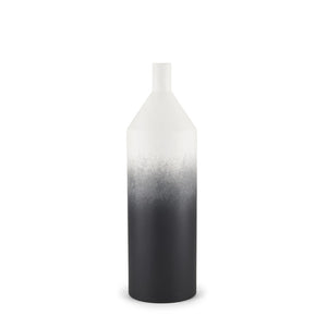Mercana Townley Modern White-Black Gradient Metal Vase - Sculptural Accent for Stylish Home Decor & Arrangements Ombre Metal | Small 70953