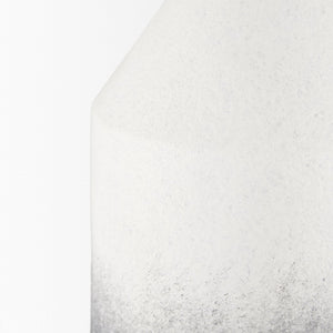 Mercana Townley Modern White-Black Gradient Metal Vase - Sculptural Accent for Stylish Home Decor & Arrangements Ombre Metal | Small 70953