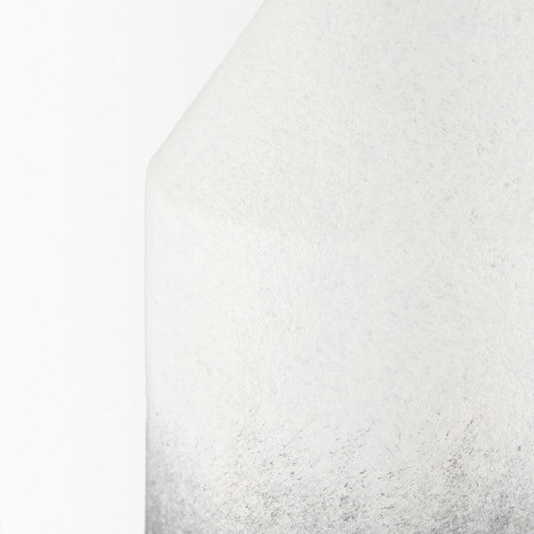 Mercana Townley Modern White-Black Gradient Metal Vase - Sculptural Accent for Stylish Home Decor & Arrangements Ombre Metal | Small 70953