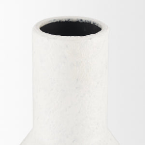 Mercana Townley Modern White-Black Gradient Metal Vase - Sculptural Accent for Stylish Home Decor & Arrangements Ombre Metal | Tall 70954