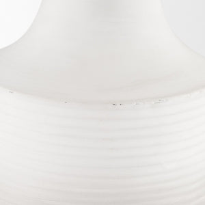 Mercana Toru Sculptural White-to-Gray Vase - Modern Embossed Design for Stylish Home Decor Centerpieces Ombre | Metal | Medium 70957