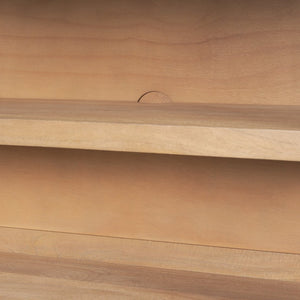 Mercana Suri Handcrafted Mango Wood Sideboard with Glass Doors for Stylish Storage and Display Solutions 70826