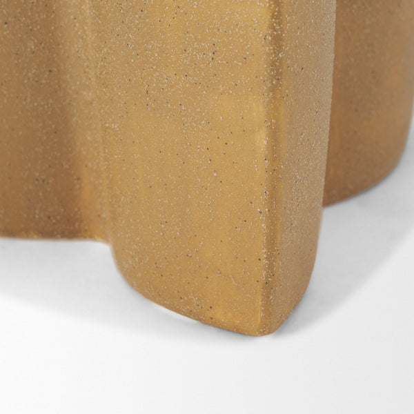 Mercana Vania Sculptural Off-White Vase with Tan Base – Elegant Accent for Floral Arrangements & Décor Two Toned | Ceramic | Short 70971