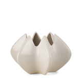 Ulrich Sculptural Cream Glazed Ceramic Vase