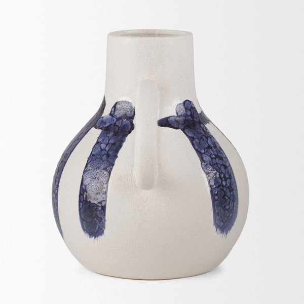 Mercana Truett Elegant Jug Vase with Striking Translucent Stripes for Modern Home Décor and Floral Arrangements 70976