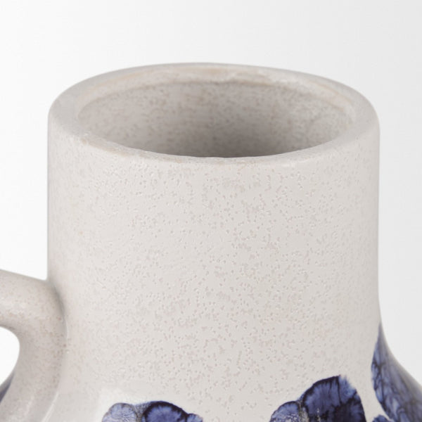 Mercana Truett Elegant Jug Vase with Striking Translucent Stripes for Modern Home Décor and Floral Arrangements 70976