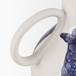 Mercana Truett Elegant Jug Vase with Striking Translucent Stripes for Modern Home Décor and Floral Arrangements 70976