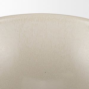 Mercana Tyren Decorative Bowl for Serving and Display – Elegant Minimalist Design with Smooth Glaze Finish Cream | Ceramic | Round 70977