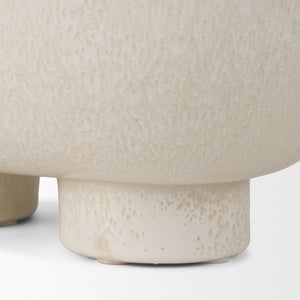 Mercana Tyren Decorative Bowl for Serving and Display – Elegant Minimalist Design with Smooth Glaze Finish Cream | Ceramic | Oblong 70978