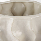 Mercana Vahn Sculptural Cream Glazed Decorative Ceramic Bowl 70983