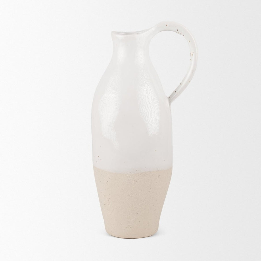 Mercana Valora Elegant Black Speckled Ceramic Jug for Chic Decor, Ideal for Fresh Arrangements or Display Two Toned | Ceramic 70986