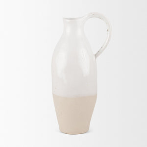 Mercana Valora Elegant Black Speckled Ceramic Jug for Chic Decor, Ideal for Fresh Arrangements or Display Two Toned | Ceramic 70986