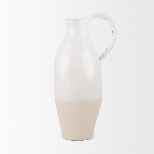 Mercana Valora Elegant Black Speckled Ceramic Jug for Chic Decor, Ideal for Fresh Arrangements or Display Two Toned | Ceramic 70986