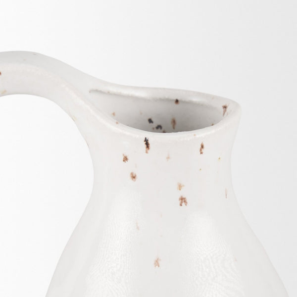 Mercana Valora Elegant Black Speckled Ceramic Jug for Chic Decor, Ideal for Fresh Arrangements or Display Two Toned | Ceramic 70986