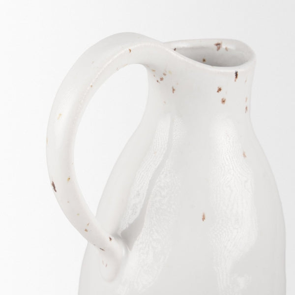 Mercana Valora Elegant Black Speckled Ceramic Jug for Chic Decor, Ideal for Fresh Arrangements or Display Two Toned | Ceramic 70986