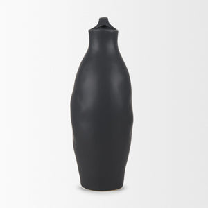 Mercana Valora Elegant Black Speckled Ceramic Jug for Chic Decor, Ideal for Fresh Arrangements or Display Matte Black | Ceramic 70989
