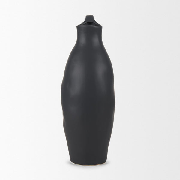 Mercana Valora Elegant Black Speckled Ceramic Jug for Chic Decor, Ideal for Fresh Arrangements or Display Matte Black | Ceramic 70989