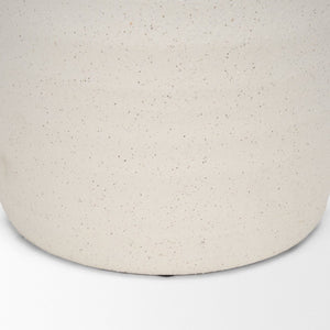 Mercana Tyrus Rustic Charm Vase - Vintage Jug-Style Design with Textured Finish and Black Speckling Accents Matte White | Ceramic | Large 70992