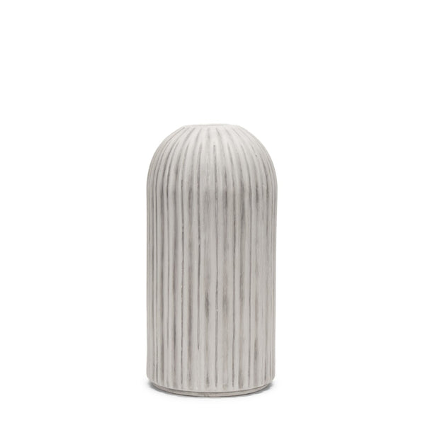 Mercana Ummi Handcrafted Ceramic Vase with Textured Grooves – Artisanal Elegance for Timeless Decor 70997