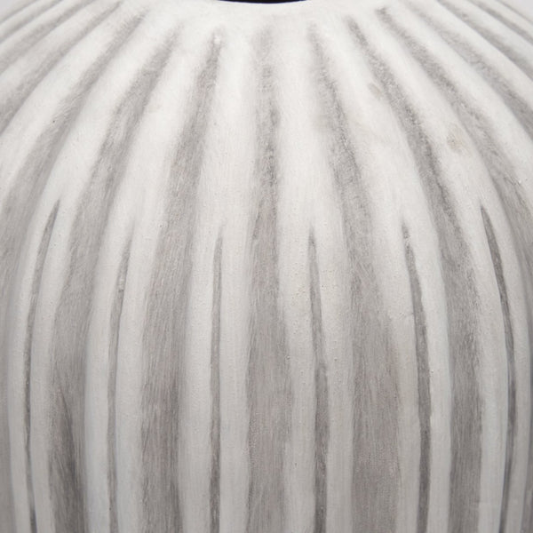Mercana Ummi Handcrafted Ceramic Vase with Textured Grooves – Artisanal Elegance for Timeless Decor 70997
