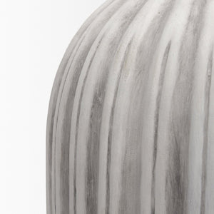 Mercana Ummi Handcrafted Ceramic Vase with Textured Grooves – Artisanal Elegance for Timeless Decor 70997