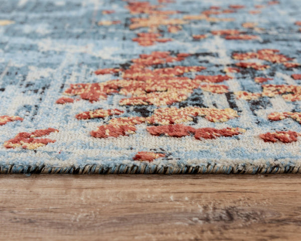 Alora Decor Alure Modern Blue Rectangle Rug — Plush New Zealand Wool Blend, Layered Shading, Transitional Elegance 10' x 13' 00900910100090113