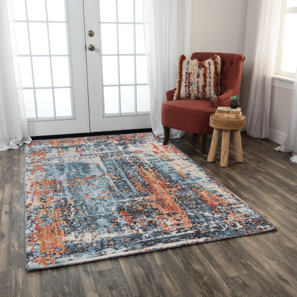 Alora Decor Alure Modern Blue Rectangle Rug — Plush New Zealand Wool Blend, Layered Shading, Transitional Elegance 10' x 13' 00900910100090113