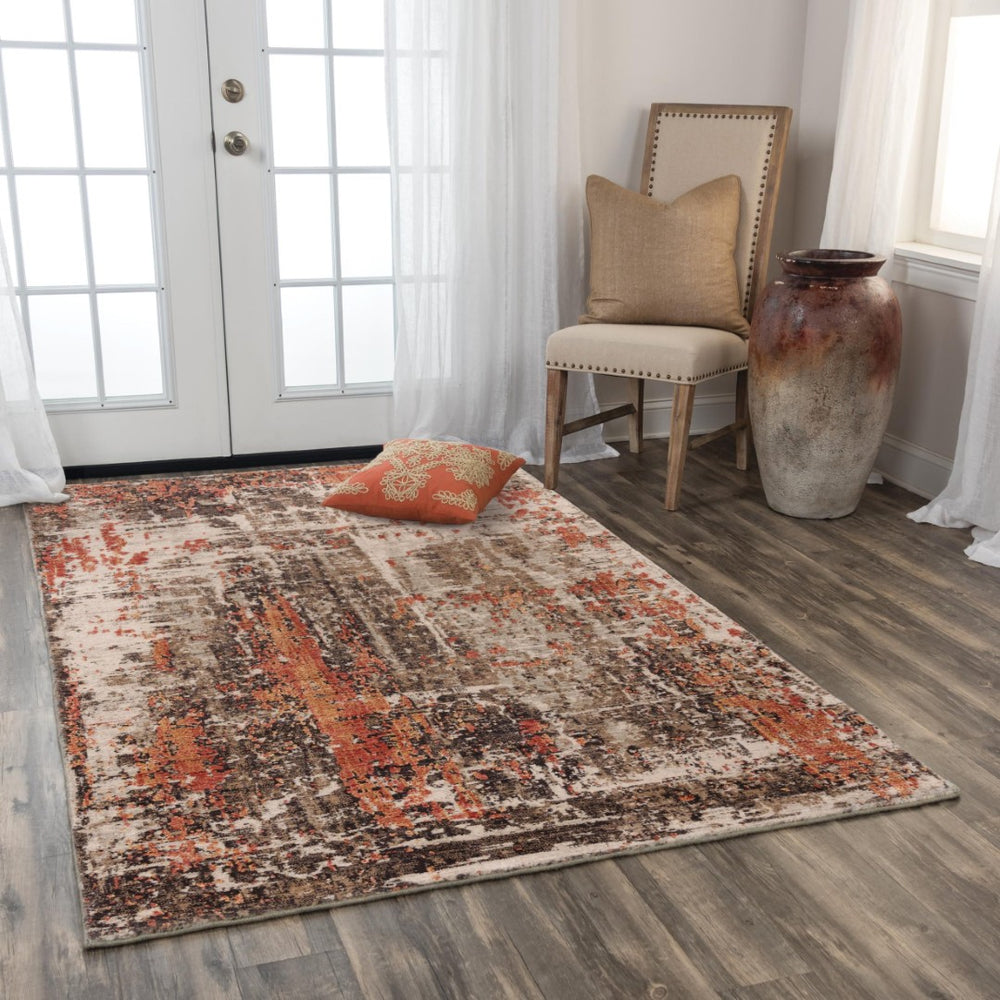 Alora Decor Alure Luxurious Brown Wool-Tencel Hybrid Rug With Shimmering Apricot Accents And Multi-Level Pile Texture 9' x 12' 00900910200120912