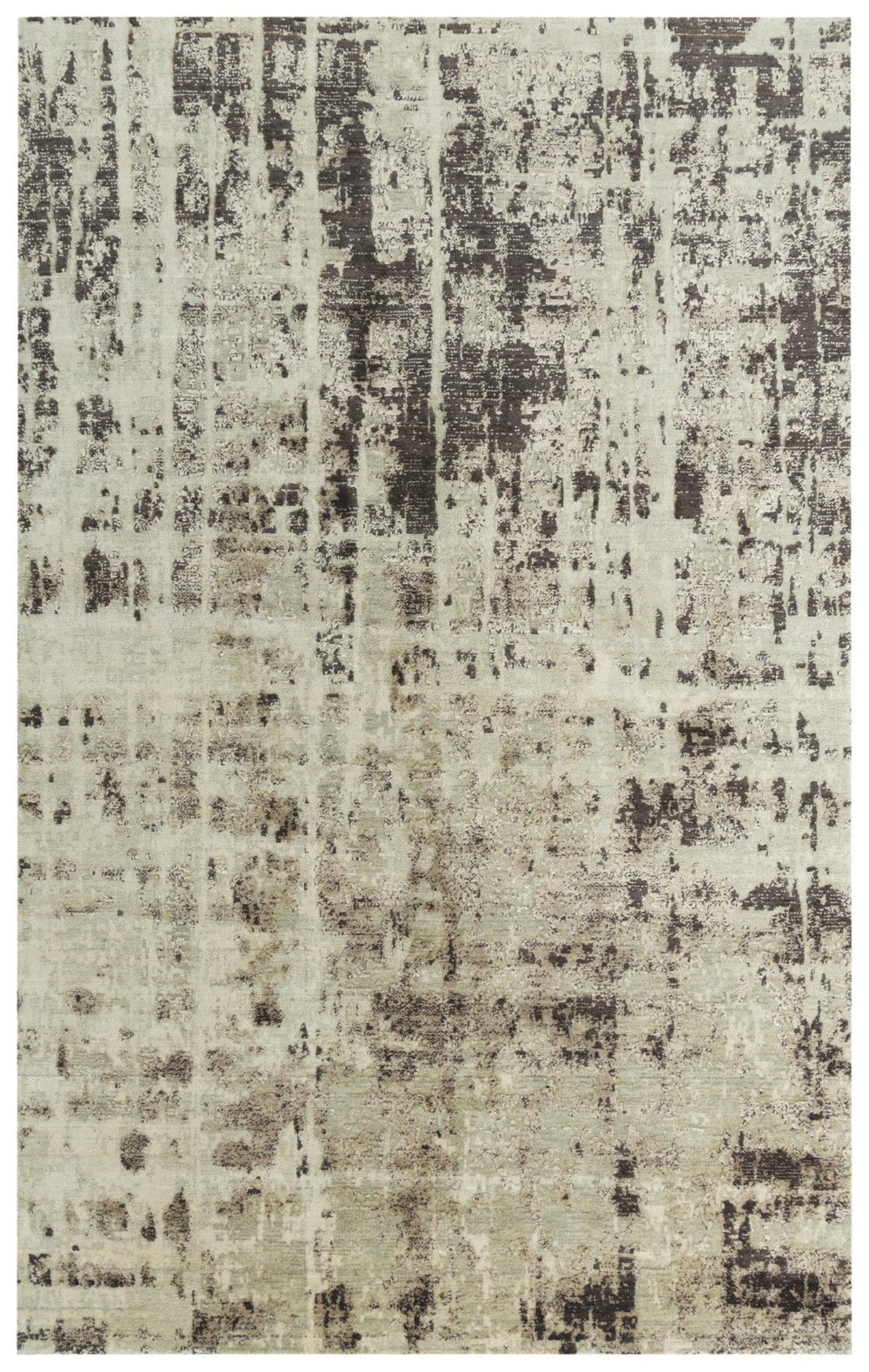 Alora Decor Alure Hand-Finished Green Rectangle Rug With Wool-Tencel Blend, Subtle Sheen & Textured Abstract Design 9' x 12' 00900910400300912