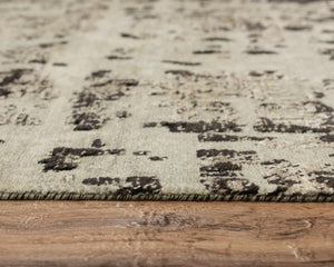 Alora Decor Alure Hand-Finished Green Rectangle Rug With Wool-Tencel Blend, Subtle Sheen & Textured Abstract Design 9' x 12' 00900910400300912