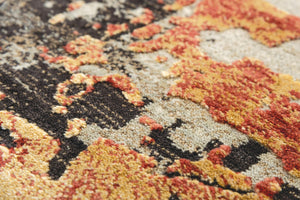 Alora Decor Alure Transitional Rug With Burnt Orange, Green & Chocolate Tones — Plush Nz Wool Blend Comfort 9' x 12' 00900910500120912