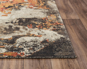 Alora Decor Alure Transitional Rug With Burnt Orange, Green & Chocolate Tones — Plush Nz Wool Blend Comfort 9' x 12' 00900910500120912