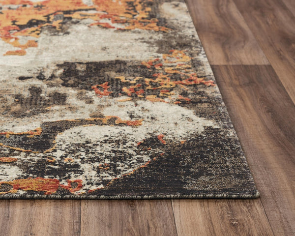Alora Decor Alure Transitional Rug With Burnt Orange, Green & Chocolate Tones — Plush Nz Wool Blend Comfort 9' x 12' 00900910500120912