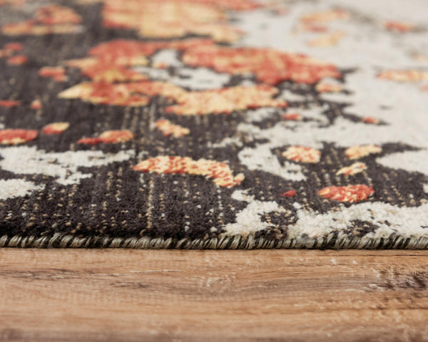 Alora Decor Alure Transitional Rug With Burnt Orange, Green & Chocolate Tones — Plush Nz Wool Blend Comfort 9' x 12' 00900910500120912