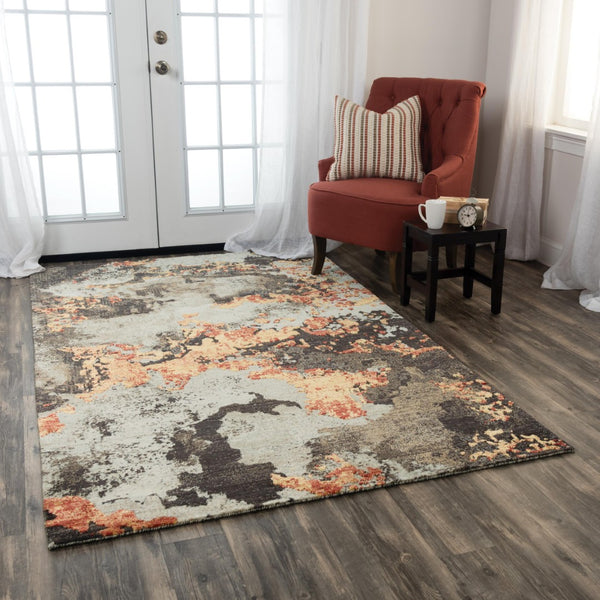 Alora Decor Alure Transitional Rug With Burnt Orange, Green & Chocolate Tones — Plush Nz Wool Blend Comfort 9' x 12' 00900910500120912