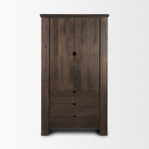 Mercana Wallen Solid Mango Wood Curio Cabinet for Elegant Storage and Display in Living and Dining Spaces 71008