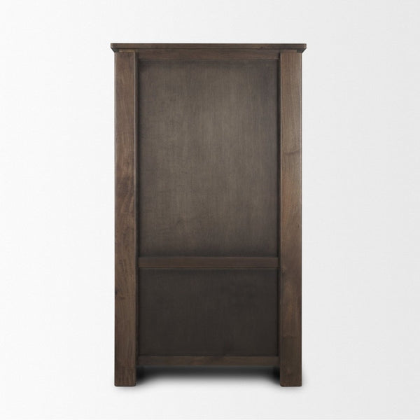 Mercana Wallen Solid Mango Wood Curio Cabinet for Elegant Storage and Display in Living and Dining Spaces 71008